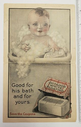 Vintage Octagon White Foaming Soap 1920 