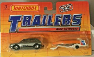 Matchbox Trailers - - - 1990 - Made In Thailand - Vw Golf And Inflatable