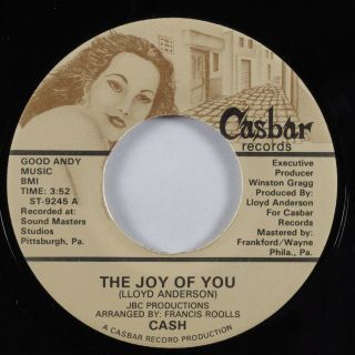 Modern Soul 45 Cash The Joy Of You Casbar Vg,  Hear