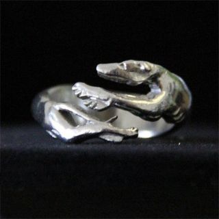 Pewter Greyhound Ring - Whippet Jewelry