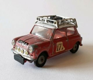Vintage Diecast Corgi Bmc Mini Cooper S Race/rally Toy Car 339 1967 Monte Carlo