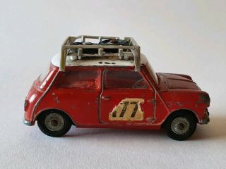 Vintage diecast Corgi BMC Mini Cooper S race/rally toy car 339 1967 Monte Carlo 3