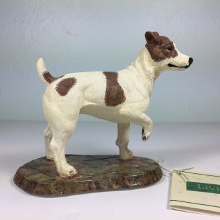 Jack Russell Terrier Living Stone Statue 2001 Resin Figurine Encore Dog