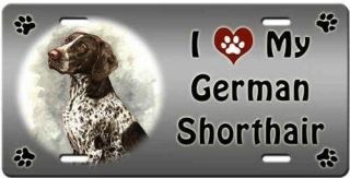 German Shorthaired Pointer License Plate - Love