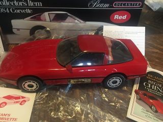 Jim Beam 1984 Chevy Corvette Car Regal China Decanter Red