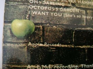 The Beatles - Abbey Road - Vinyl LP UK Press - 2/ - 1 Misaligned Apple EX/EX 3