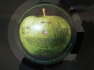 The Beatles - Abbey Road - Vinyl LP UK Press - 2/ - 1 Misaligned Apple EX/EX 6