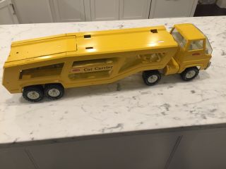 Vintage Mighty Tonka Car Carrier 70’s Yellow