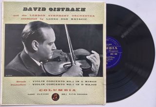 David Oistrakh / Matacic Bruch/prokofiev Violin Concertos Columbia 33cx 1268