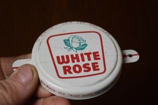 Antique White Rose Gasoline Oil Barrel Bung Cap