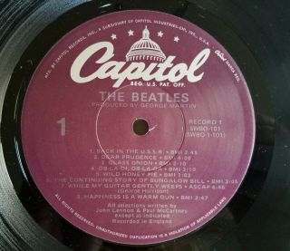 THE BEATLES WHITE ALBUM SWBO 101: 2 NM VINYLS LP CAPITOL 1978,  POSTER,  PHOTO 7