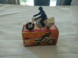 Vintage Matchbox Superfast Police Motor Cyclist 33 (motorbike)