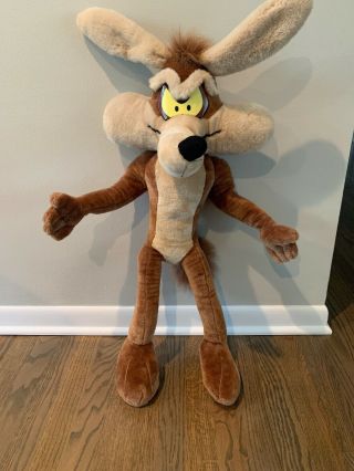 Large Looney Tunes Wile E Coyote Bendable Plush Toy 1997 34 Inches