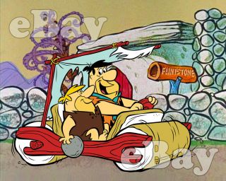 Rare Flintstones Cartoon Tv Photo Hanna Barbera Studios Fred & Barney Bowl