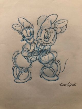 Walt Disney Minnie Mouse Daisy Duck Bff’s Production Drawing Animation