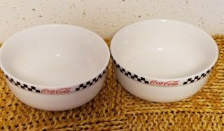 Coca Cola Gibson Dinnerware Soup Bowls Set Of Two