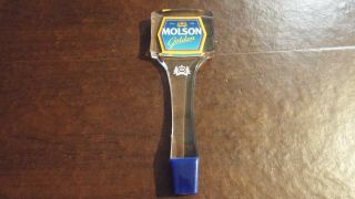Molson Golden Acrylic Lucite Tall 8 - 3/4 " Beer Tap Handle