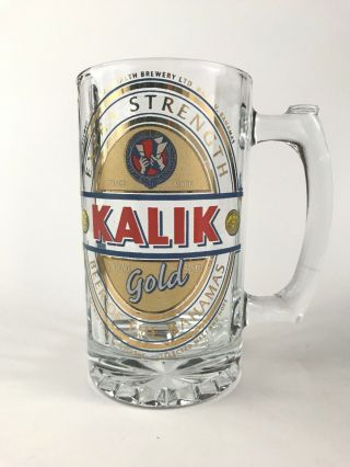 Kalik Gold Glass Mug Stein Bahamas Breweriana Breweriana