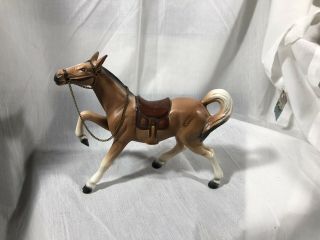 Vintage Ceramic Porcelain Palomino Horse With Saddle Tack Japan Figurine Rare