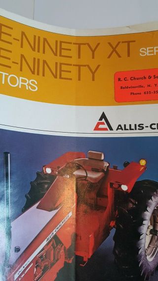 Vintage AC Allis Chalmers One - Ninety One - Ninety XT 190 Tractor Brochure 1970 ' s 4