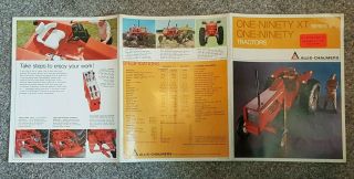 Vintage AC Allis Chalmers One - Ninety One - Ninety XT 190 Tractor Brochure 1970 ' s 7