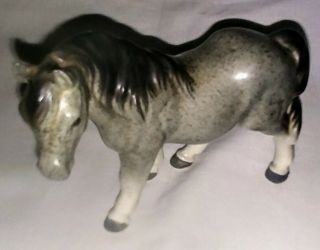 Vintage Japan Dappled Grey Porcelain Small Horse Figurine