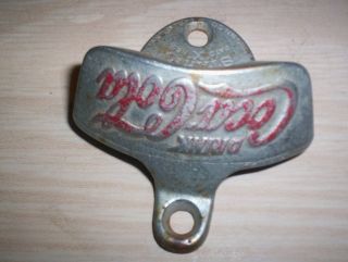 1914 Antique Brown Co Starr X Drink Coca Cola Bottle Opener Made In Usa