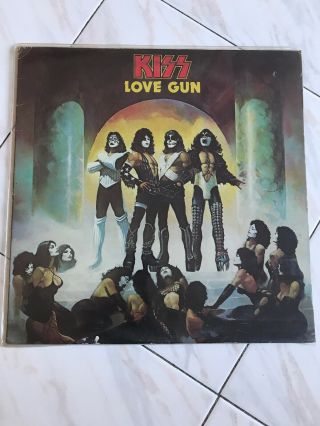 Kiss " Love Gun " Nblp - 7057 Vinyl Lp 1st Press From 1977 With Bang M