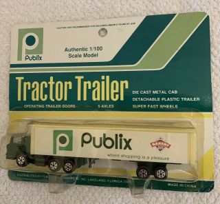 Publix Supermarket Delivery Tractor Trailer Truck 1/100 Die Cast Bakery