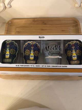 Modelo Especial Day Of The Dead Skull Pub (set Of 4) Made In Usa