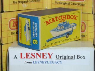 Matchbox Lesney 9d Boat & Trailer Type E4 Model Empty Box Only