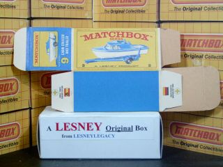 Matchbox Lesney 9d Boat & Trailer Type E4 model Empty Box Only 4