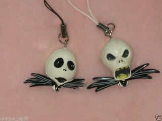 2pc Nightmare Before Christmas Jack Key Chain Cell Phone Strap Bag Charm Us Un73