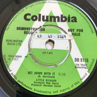 Northern Soul 45 Little Richard - Get Down With It - Uk Columbia Demo