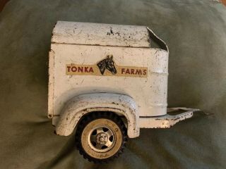 Vintage Tonka Toy.  Horse Trailer.  Pressed Steel.  Good Restore Or For Kids.