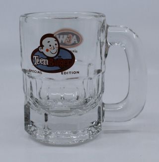 A&w Canada Teen Burger Root Beer Small Mini Child Glass Stein Vintage Special (b