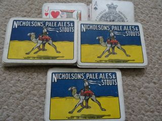 1920s Pack Playing Cards Nicholsons Pale Ales & Stouts Maidenhead Brewery 52card