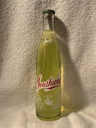 Full 10oz Southway Old Pal Lemon Lime Acl Soda Bottle Coca - Cola Hamlet,  N.  C.