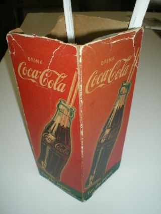 Coca Cola Straw Dispenser Box C.  1940 - 50 Cardboard Coke Playing Cards No.  1