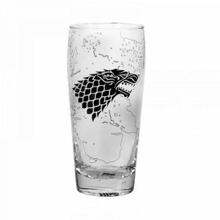 Official Game Of Thrones King In The North Stark Pilsner Glass Beer Tumbler