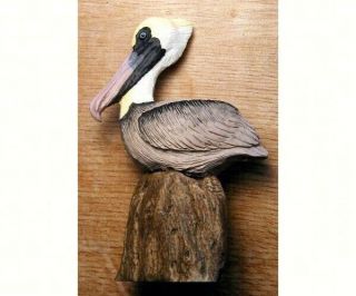 Poly Resin Decorative Bird Table Piece - Pelican - Fwc132