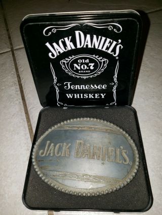 Jack Daniels Belt Buckle With Collectable Tin