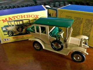 Vintage Lesney Matchbox Models Of Yesteryear Y3 1910 Benz Limousine Nmib