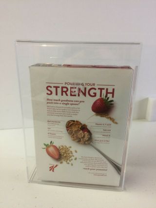 Cereal Box Acrylic Display Case with Wall Mount and Removable Sliding Bottom 3