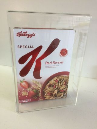 Cereal Box Acrylic Display Case with Wall Mount and Removable Sliding Bottom 4