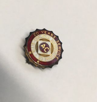 Vintage Scarce Allis - Chalmers 20 Year Employee Service Award Pin Badge