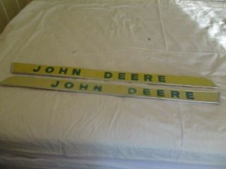 Old John Deere Tractor Metal Trim Badge Emblem Name Plate