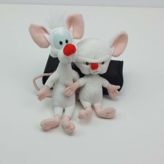 Dakin 1994 Warner Bros Animaniacs Pinky And The Brain 12 " & 9 " Plush Toys
