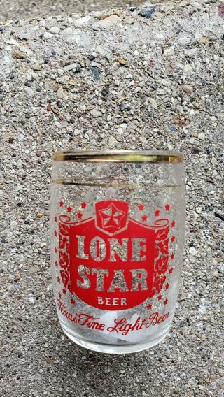 Vintage Lone Star Mini Barrel Beer Glass - Texas - Collectible
