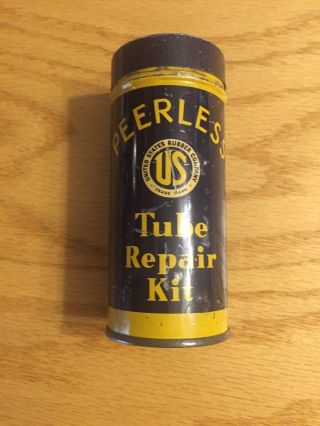 Vintage United States Rubber Co.  Inner Tube Repair Kit Advertising Tin Can